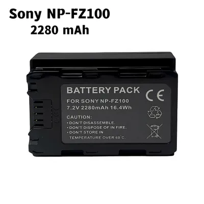 Productafbeelding van 2280mAh NP-FZ100 vervangende accu, compatibel met Sony NP-FZ100