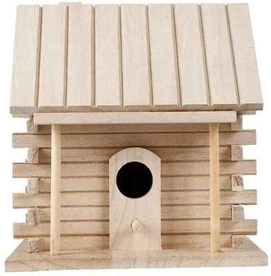 Produktbild von Holzvogelhaus - Vogelhaus - Vogelkasten - Vogelvoederstation - Nestkastenbox - Holzopknöpfer - Paulowniabausch Holz - Vogelunterkunft