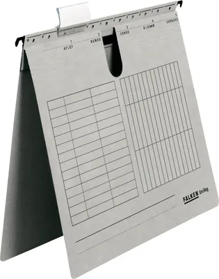 Produktbild von Falken 25x Hängehefter UniReg 230g/m2-Kraftkarton kaufm. Heftung Grau 80002835F