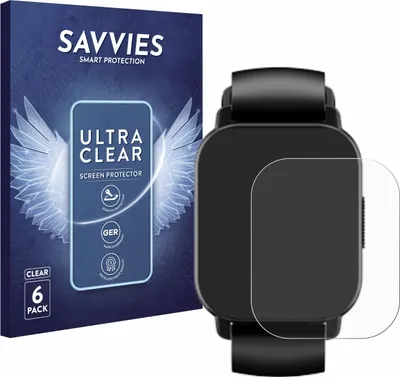 Produktbild von 6x Für Poounur Y6 1.85" Schutzfolie Savvies Displayschutz Display Schutz Folie Klar Transparent