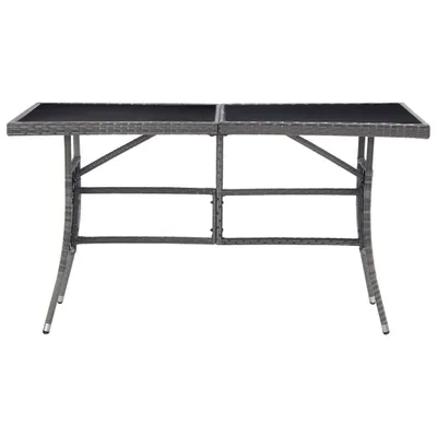 Immagine prodotto di Tavolo da Giardino Grigio 140x80x74 cm in Polyrattan