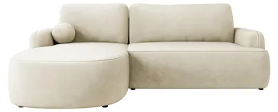 Produktbild von MIRJAN24 Ecksofa Loridu, Wohnzimmmer L-Form mit Schlaffunktion und Bettkasten (Farbe: Magic Velvet 2250, Seite: Links)