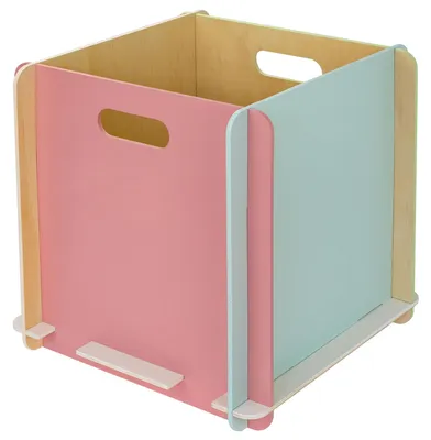 Zusammensteckbare Holzbox 32 cm Mehrfarbig Aufbewahrungsbox passend für Kallax und Expedit