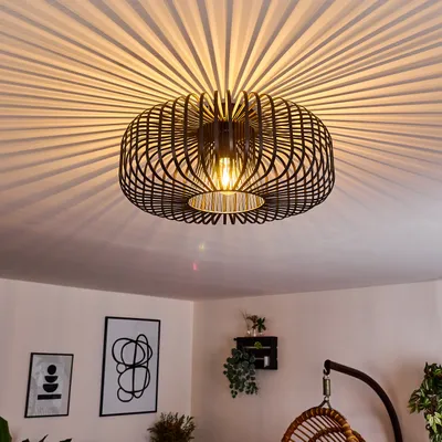 Produktbild von Pieris »Pieris« runde Deckenlampe aus Metall in Schwarz