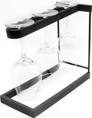 Zdjęcie produktu dla Stojak na kieliszki do wina Happy Sinks – czarny