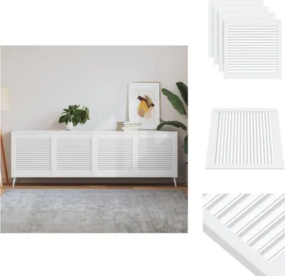 Immagine prodotto di vidaXL Ante dell'armadio a persiana 4 pezzi bianco 61,5x59,4 cm in legno massiccio - Ante dell'armadio