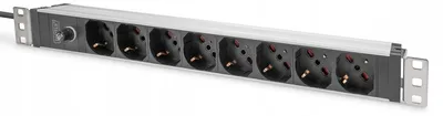 Image de Digitus DN-95410-IT DIGITUS 8-Fach Steckdosenleiste 1HE PDU, IEC C14 St. IT