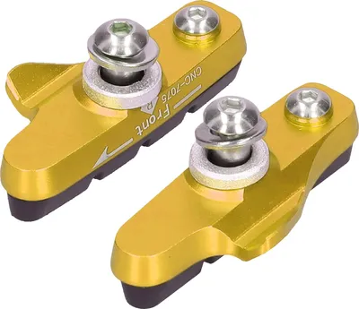 Image de Plaquettes de frein vélo de course ZTTO CBrake NoNoise NoSkid blocs de caoutchouc de remplacement (or)