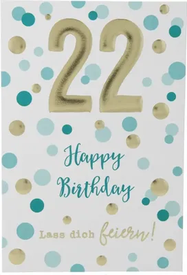 Produktbild von Depesche Zahlenkarten - Das beste Alter Sortierung : 22 Happy Birthday Lass dich feiern! Zahlenkarte Sortierung: 22 Happy Birthday Lass dich feiern!