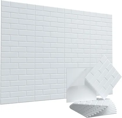 Productafbeelding van Zelfklevende akoestische panelen, 30x30 cm, hoge dichtheid, 3D-steenmotief, voor wanden