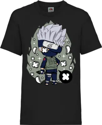 Produktbild von Kinder T-Shirt Naruto Kakashi 01 Hatake, 5-6 Jahr - 116 / Schwarz