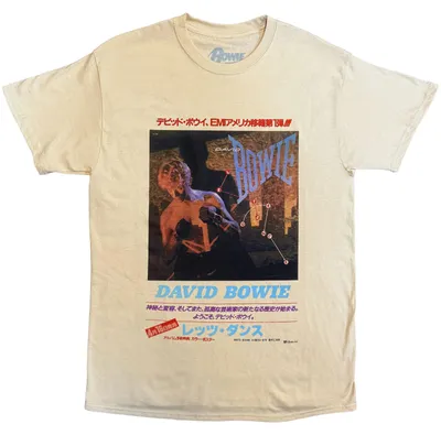 Image de David Bowie | T-shirt officiel | Texte japonais, moyen, neutre