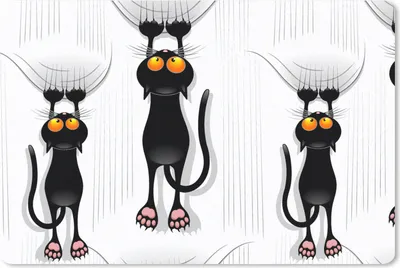 Produktbild von MuchoWow® Mauspad Mousepad Muster - Katze - Schwarz - Jungen - Mädchen - Kinder - Kinder 27x18 cm - Mousepads - Maus Mat - Pad - Mausunterlage - Büroartikel - Desk Matten