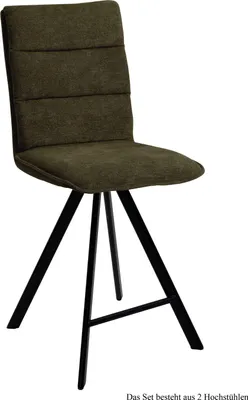 Produktbild von Thekenstuhl (2er-Set) Deliane 47x109x60 Schwarz/Khaki