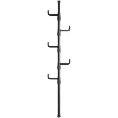 Image de Porte-manteaux télescopique, extensible, portant à vêtements avec 5 crochets, longueur réglable de 100 à 310 cm, couleur noire