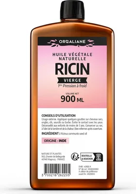 Immagine prodotto di Olio di ricino Orgaliane Ricin Vierge, 900 ml