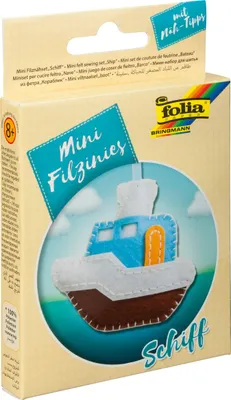 Produktbild von folia Mini Filz-Nähset "Filzinies" 10-teilig Schiff