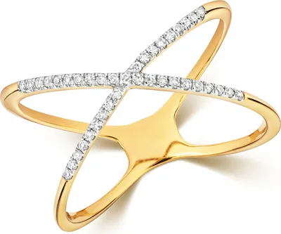 Produktbild von Funkelndes Feuer Modischer 9 Karat (375) Gold Diamant Damenring Brillant-Schliff 0.11 Karat H - I1, 54 (17.2); TRS279749KYRSN
