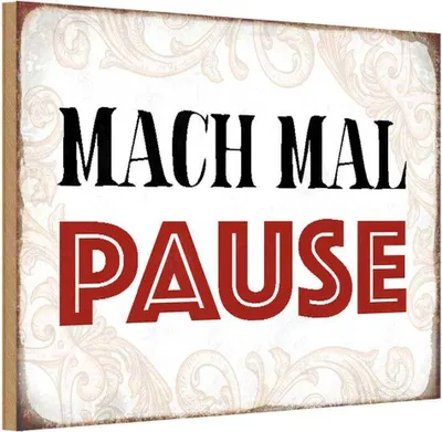 Produktbild von vianmo Holzschild 12x18 cm mach mal Pause Dekoration