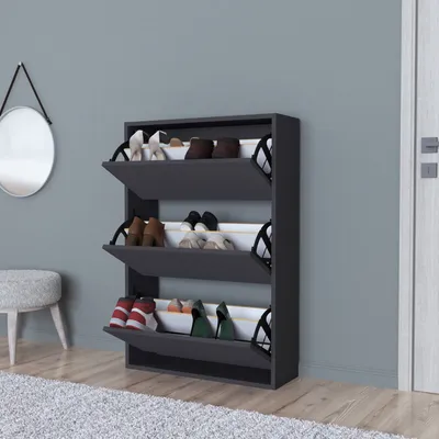 Zdjęcie produktu dla Schuhschrank 'Aurskog' 110x73,5x24cm Anthrazit