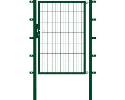 Obrázek produktu pro Jednoduchá brána Alberts Flexo s příslušenstvím, k zabudování do betonu, zelená, šířka 100 cm, výška 140 cm