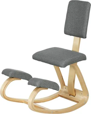 Immagine prodotto di Sedia ergonomica con poggiagomiti, sgabello con poggiagomiti, sedia salutare per casa, ufficio e meditazione - Grigio
