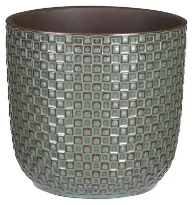 Image de Mica Decorations Daan Blumentopf - H18 x Ø19 cm - Grün