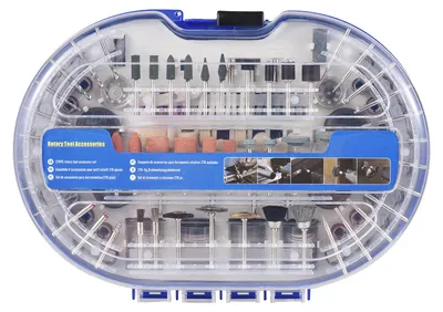 Produktbild von 400-teiliges Elektroschleifer-Zubehör-Set Drehwerkzeug-Zubehör-Set Multifunktionsschleifen Polieren Bohren Kits 1,6 2,4 3,2 mm Durchmesser Spannzange und Schäfte Universelle Einrichtung zum Schneiden, Schleifen, Schärfen, Schnitzen und Polieren
