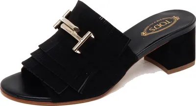 Produktbild von F3232 sandalo donna schwarz TOD'S scarpe Sandale Wildleder Schuh Frau