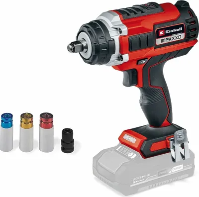 Obrázok produktu pre Einhell 4510070, Rázový skrutkovač, Rukoväť, Čierna, Červená, Striedavý, 2100 ot/min, 400 Nm