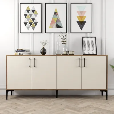 Immagine prodotto di Skye Decor, Kiev - Noce, Crema, mobili da soggiorno, noce, 180 x 78 x 35 cm
