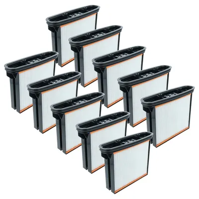 Produktbild von vhbw 10x Flachfaltenfilter H11 kompatibel mit Starmix iPulse L-1635 Basic, H-1635 Safe Plus Industriestaubsauger Nass-/Trockensauger Staubsauger
