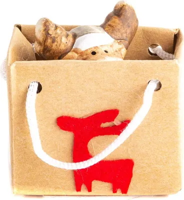 Produktbild von Mitbringsel Geschenktasche mit Figur 4er Set Weihnachtsmann und Elch