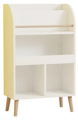 Image de Bibliothèque en bois « Minola » - 60 x 30 x 102 cm - Blanc