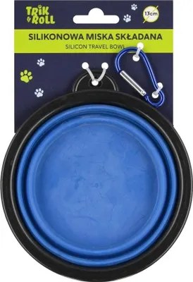 Immagine prodotto di Ciotola pieghevole in silicone blu 13 cm
