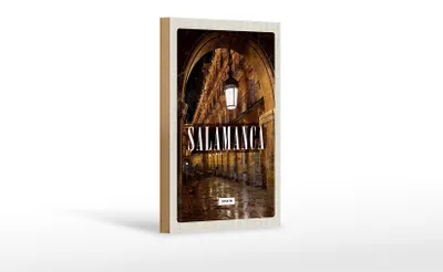 Produktbild von Holzschild Reise 12x18cm Salamanca Spain Architektur Retro Dekoration