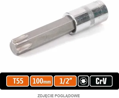 Immagine prodotto di chiave a bussola da 1/2" con punta TORX 100 mm/T55 / TEGER