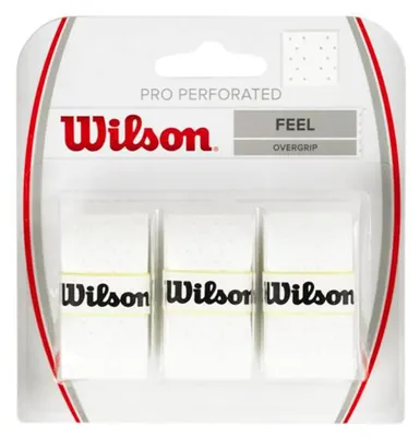 Produktbild von Wilson - "Pro" Griffband, Perforiert (3er-Pack) PP8619 (Einheitsgröße) (Weiß)