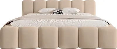 Produktbild von FEDVE Polsterbett Limata aus Velvet 180x200 cm, Beige