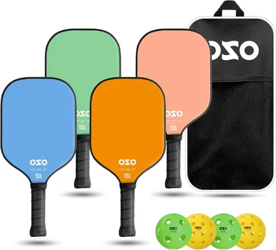 Productafbeelding van Pickleball Set - Padel Rackets - Sport Spelen - USAPA Goedgekeurd - 4 paddles 4 ballen - Multicolor