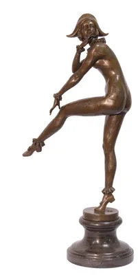 Productafbeelding van Bronzen Sculptuur Van Een Harlekijn