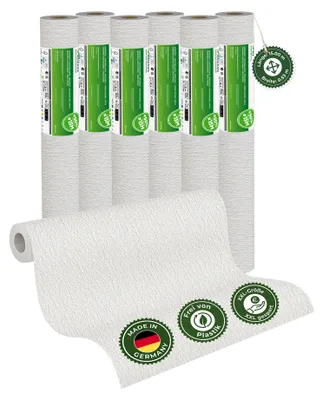 Produktbild von Raufasertapete Papiertapete – GRANDIOSO Strukturtapete Papierprägung 6er Set, 6 x 15,00 m x 0,53 m, überstreichbar, atmungsaktiv, Germany – Veluxis