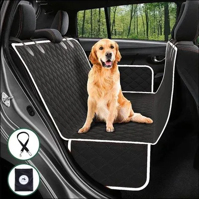 Image de Housse de siège auto pour chien, protège des saletés et des rayures