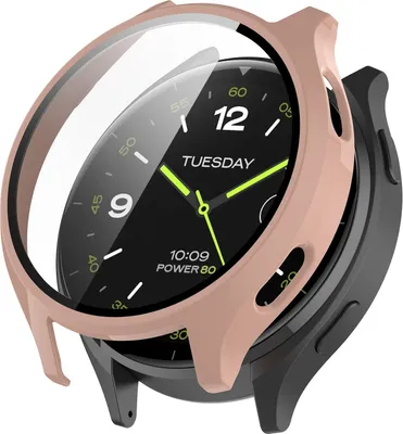 Obrázok produktu pre Pre Xiaomi Watch 2 Plastové PC Smart Watch Case + H9 ochrana tvrdeného skla Pink
