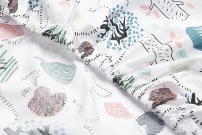 Produktbild von Sensillo Kinderbett Spannbettlaken mit Motiv Baumwolle