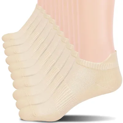 Produktbild von Damen-Sportsocken – 10 Paar Knöchelsocken, Beige
