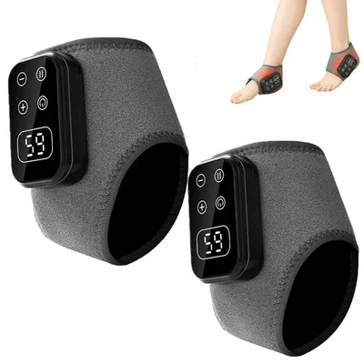 Produktbild von Fußmassagegerät, Knöchel-Fußmassagegerät mit Dreifachtechnologie, 5-stufige Temperaturregelung + 5-stufige Massage, geeignet für Zuhause/Büro/Reisen