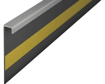 Produktbild von Prinz Teppichleiste Einklebeleiste ohne Steg silbergrau 50x2500 mm