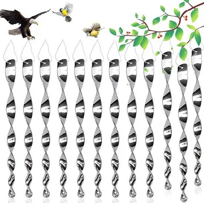 Produktbild von Famanu Vogelabwehr Reflectoren - Silberne Windspirale zur Vogelabwehr