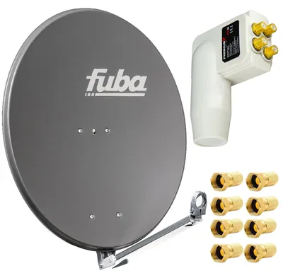 Produktbild von Fuba DAL 800 A Satellitenantenne 80cm Alu Anthrazit PremiumX LNB Quad 8x F-Stecker